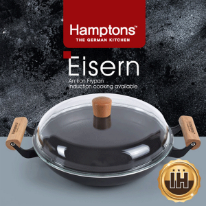 독일햄튼 아이젠 무쇠 인덕션 전골팬(28cm)+28cm(유리뚜껑)
