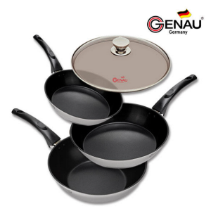 제너 라인 IH 열센서 후라이팬24+후라이팬28+궁중팬28cm 3종 유리뚜껑세트