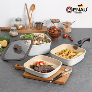 제너 리히트 세라믹 코팅 탈착식 냄비&후라이팬 3종 세트(6P)