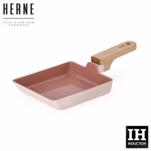 네오플램 헤르네 IH 사각 프라이팬 24cm / 핑크베이지